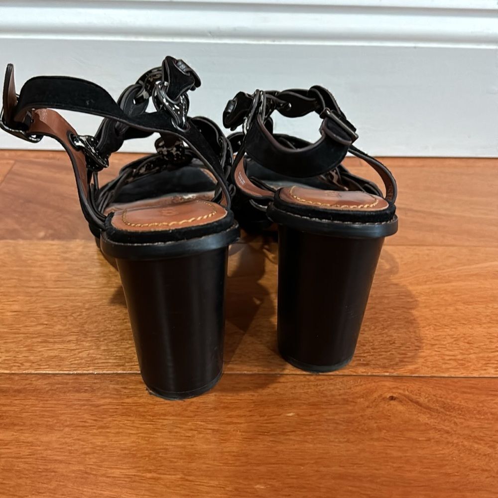 Coach Women’s MH Sandal Cll MXM Brown/White & Gunmetal size 10‎ - Picture 4 of 11